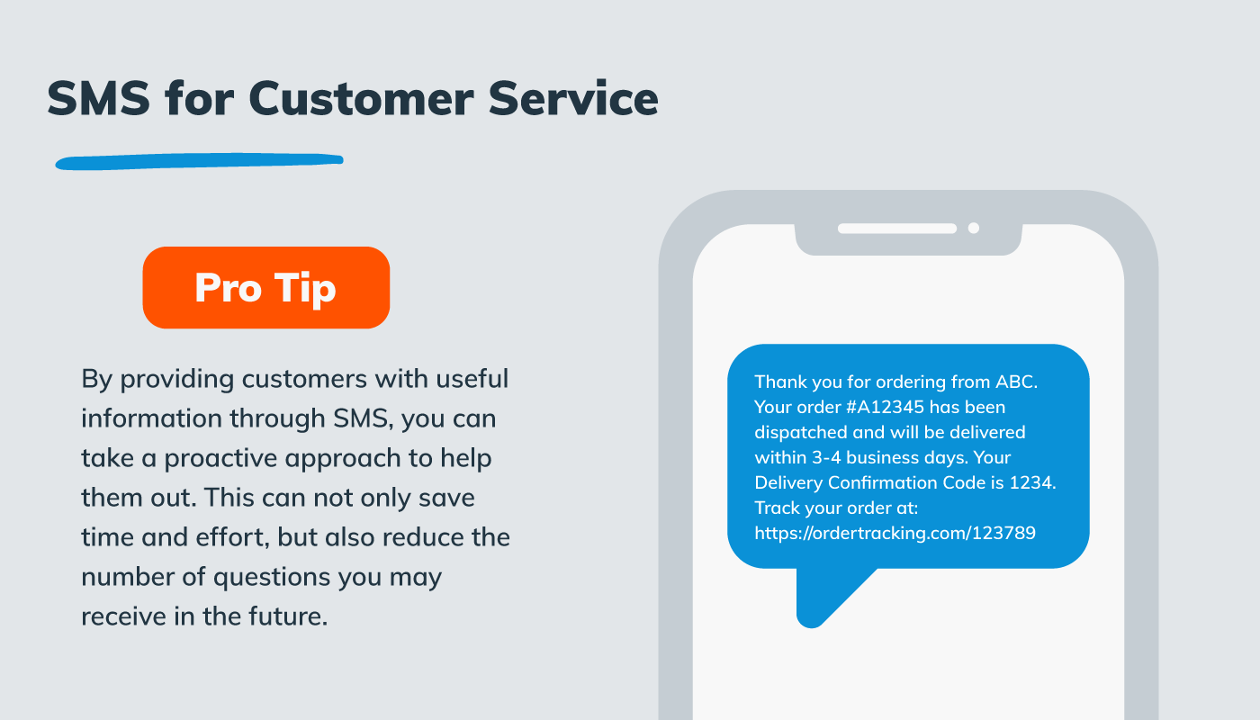Pro tip on SMS for customer service